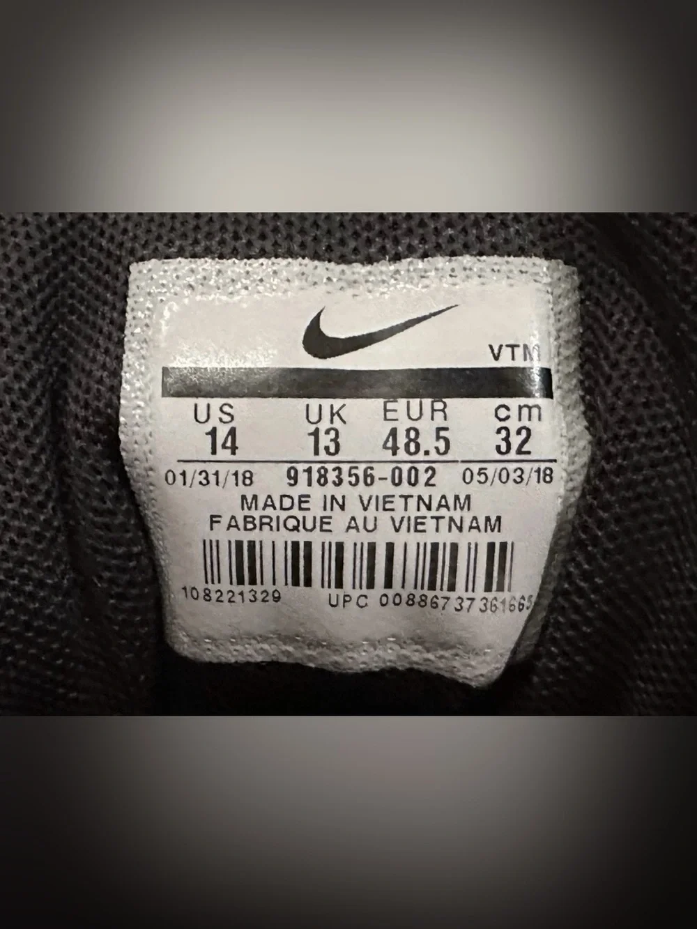 NIKE AIRMAX 97 MENS 14 TRIPLE BLACK ULTRA 17 ALL BLACK ON BLACK 918356-002